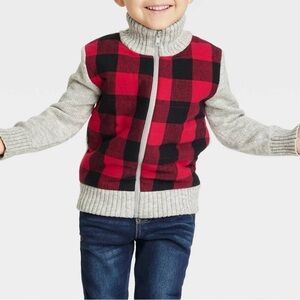 Red and Black Plaid Kids Jacket